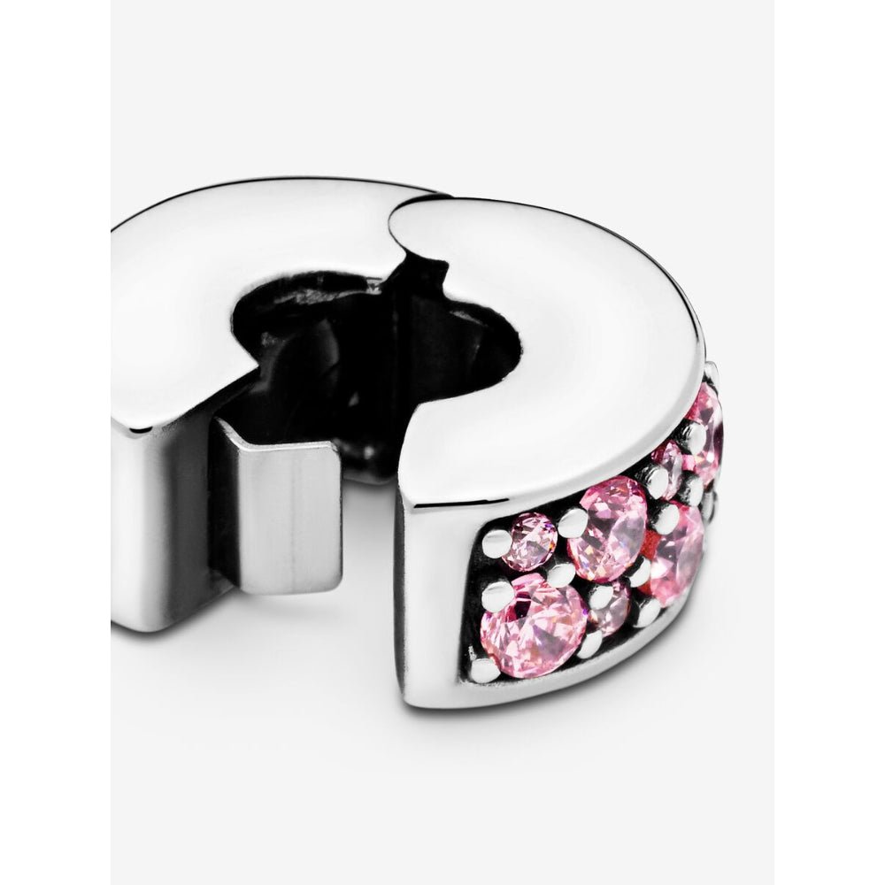 Pandora Silver Pink Pave Clip Charm - MococoPandora791817PCZ5700302438307Charms