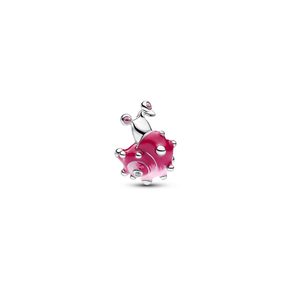 Pandora Silver Pink Snail Charm Image 1