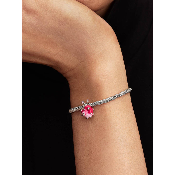 Pandora Silver Pink Snail Charm Image 2