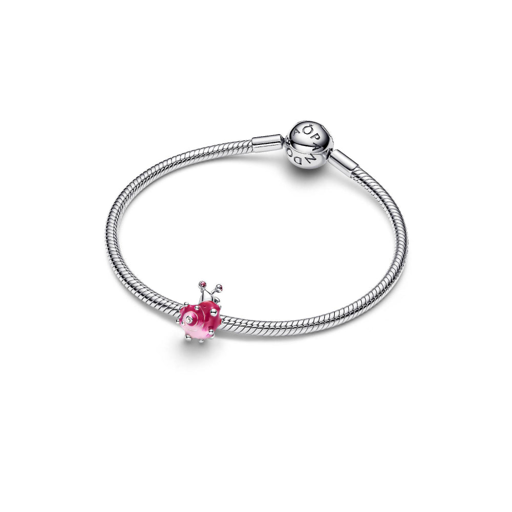 Pandora Silver Pink Snail Charm Image 5
