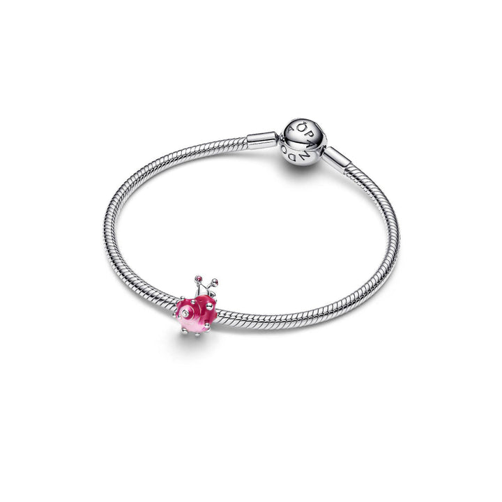 Pandora Silver Pink Snail Charm Image 5