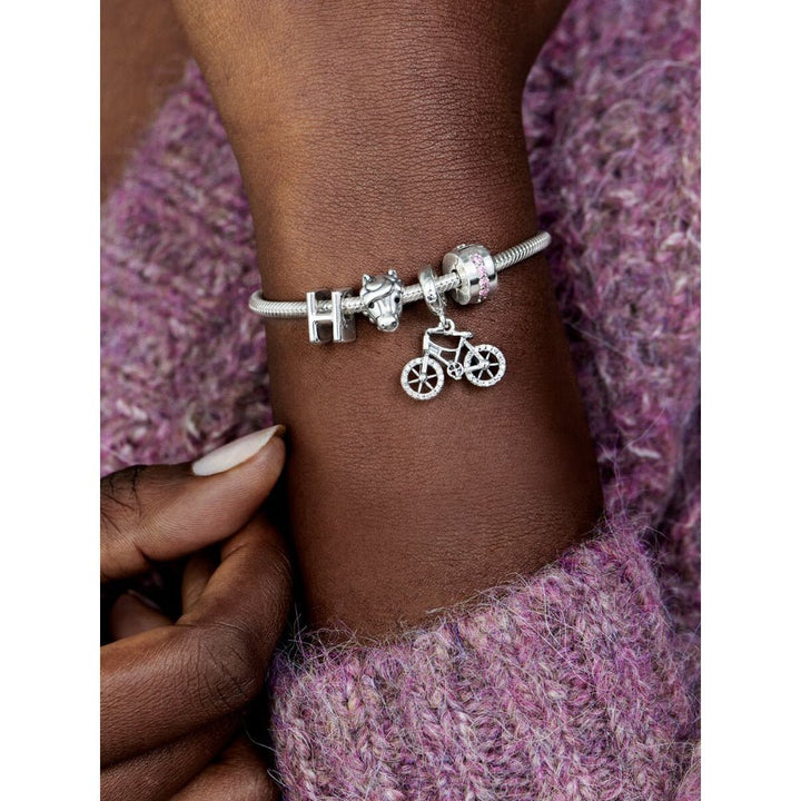 Pandora Silver Pink Sparkling Row Clip Charm - MococoPandora791972PCZ5700302660272Charms