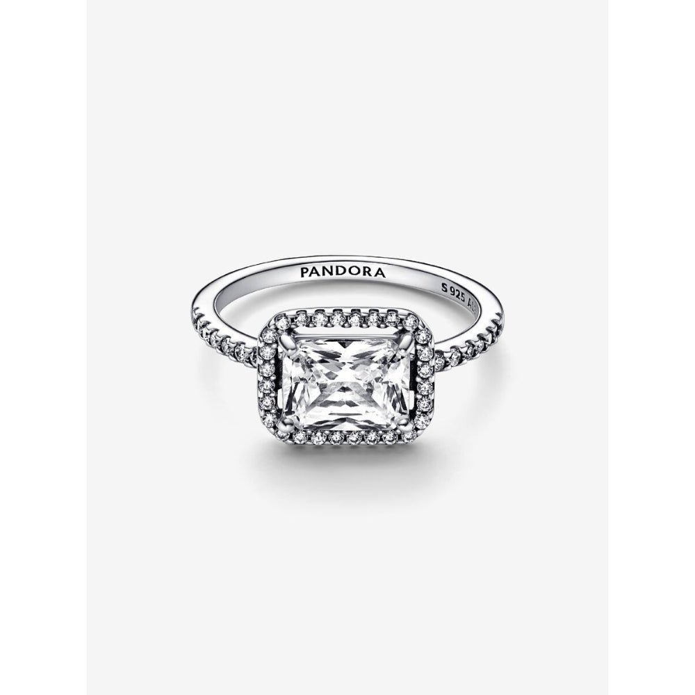 Pandora Silver Rectangular Sparkling Halo Ring - MococoPandora192391C01-485700303012780Rings