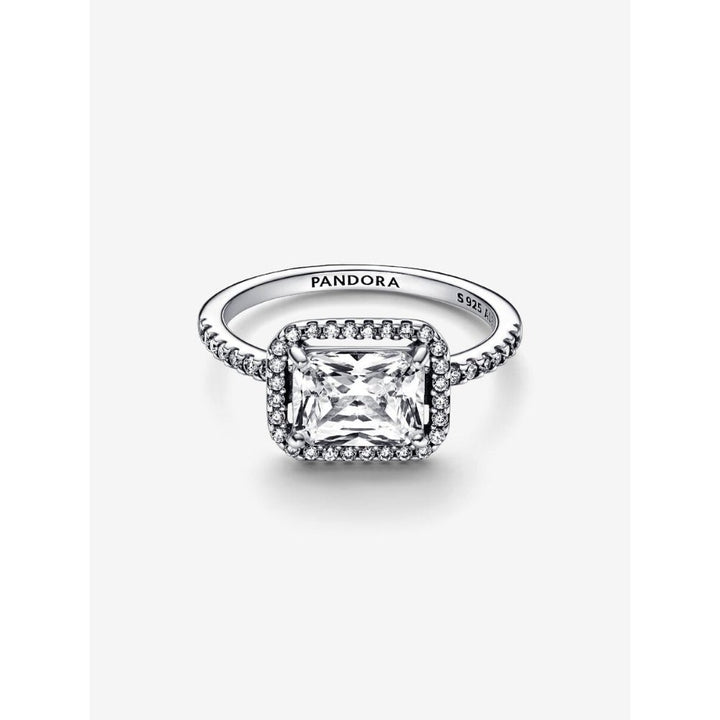 Pandora Silver Rectangular Sparkling Halo Ring - MococoPandora192391C01-485700303012780Rings