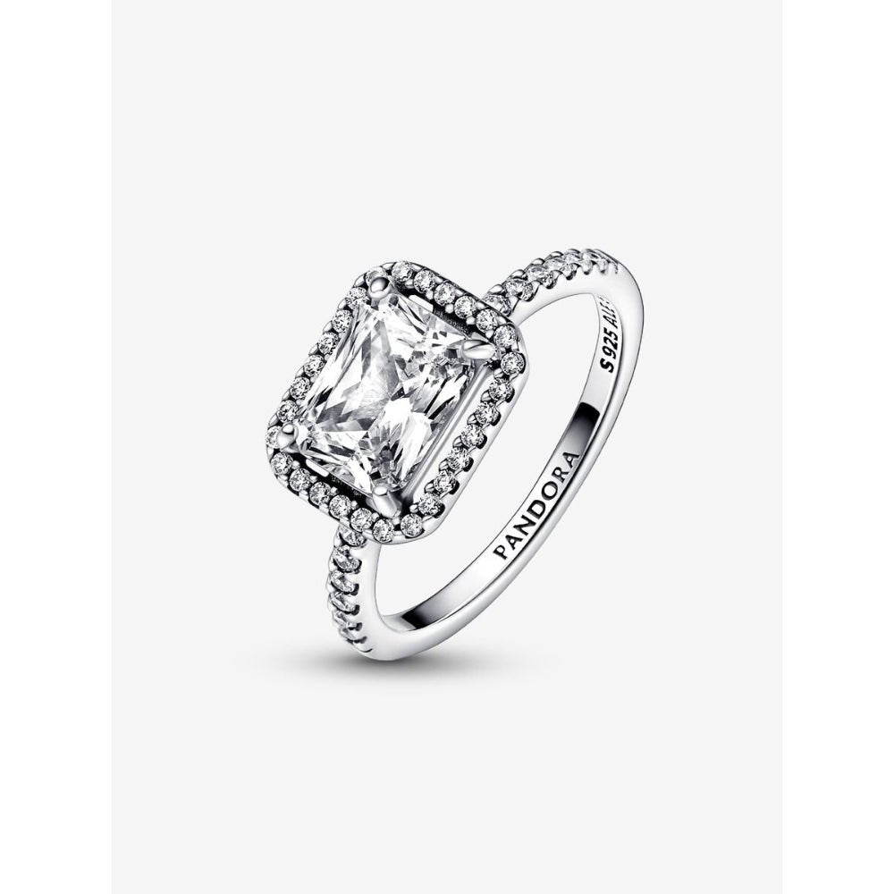 Pandora Silver Rectangular Sparkling Halo Ring - MococoPandora192391C01-485700303012780Rings