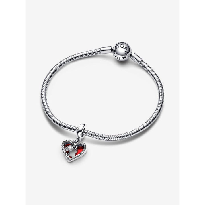 Pandora Silver Red Heart & Keyhole Double Dangle Charm - MococoPandora793119C015700303092744Charms