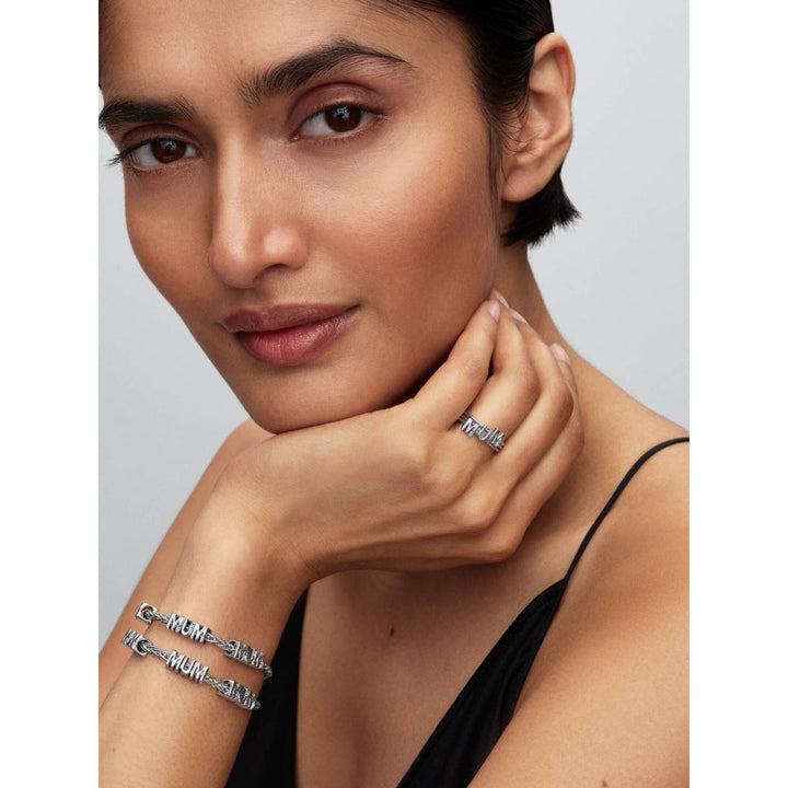 Pandora Silver Reversible Mum Charm Image 3