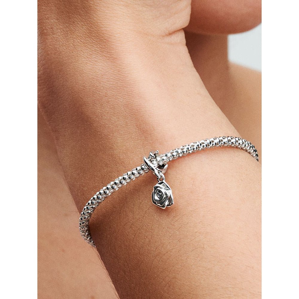 Pandora Silver Rose In Bloom Dangle Charm - MococoPandora793213C005700303113548Charms