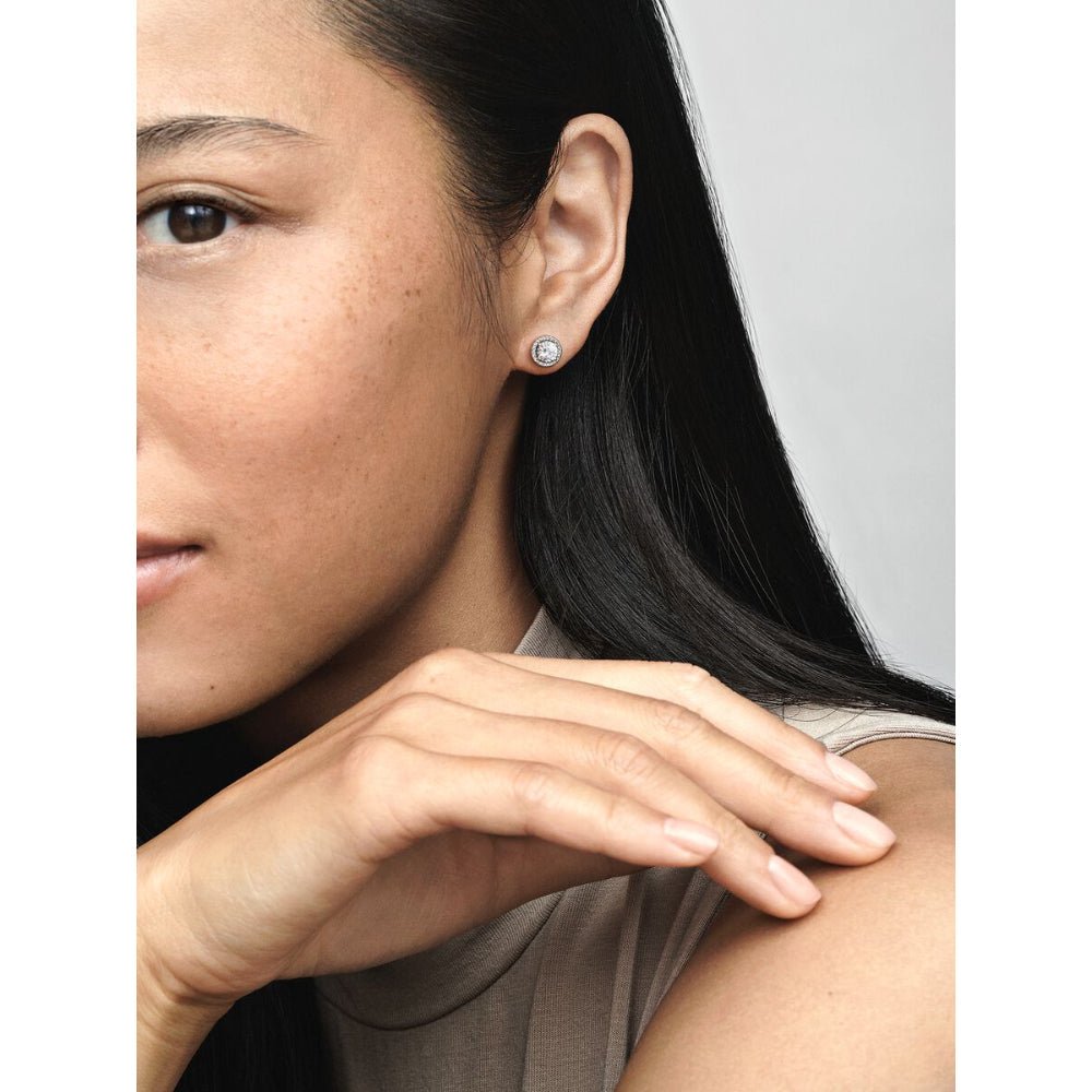 Pandora Silver Round Sparkle Stud Earrings - MococoPandora296272CZ5700302586954Earrings