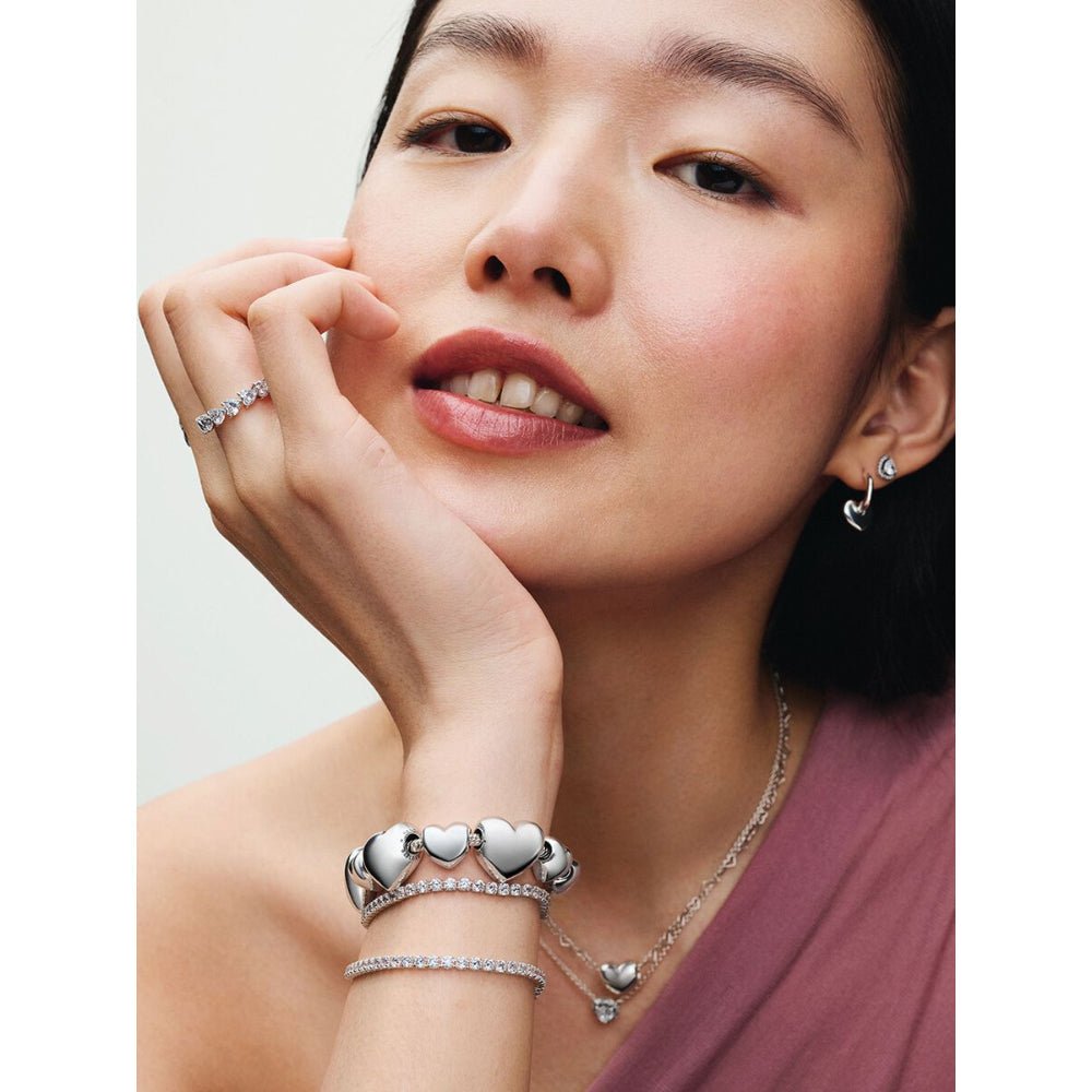 Pandora Silver Row of Hearts Eternity Ring - MococoPandora193103C01-485700303092935Rings