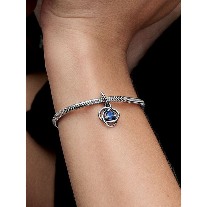 Pandora Silver September Birthstone Eternity Circle Dangle Charm - MococoPandora793125C095700303126180Charms