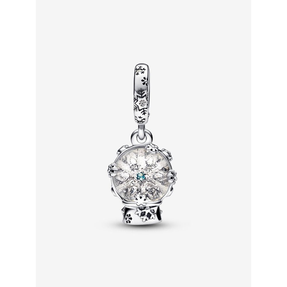 Pandora Silver Snowflake Snowglobe Dangle Charm - MococoPandora792369C015700303014111Charms