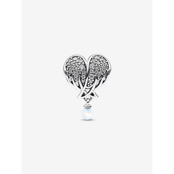 Pandora Silver Sparkling Angel Wings & Heart Charm - MococoPandora792980C015700303078939Charms