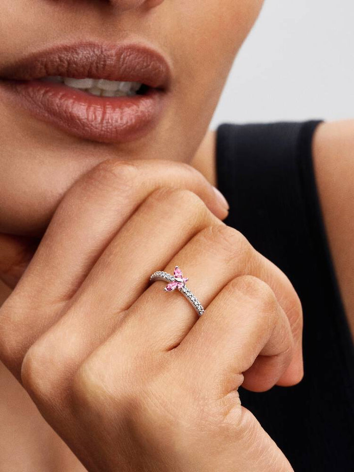 Pandora Silver Sparkling Butterfly Ring - MococoPandora194269C01-505700303231532Rings