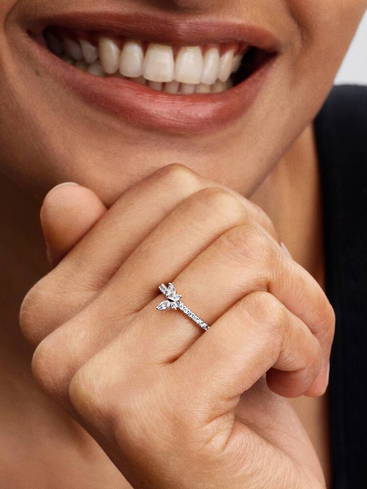 Pandora Silver Sparkling Butterfly Ring - MococoPandora194269C02-505700303231464Rings