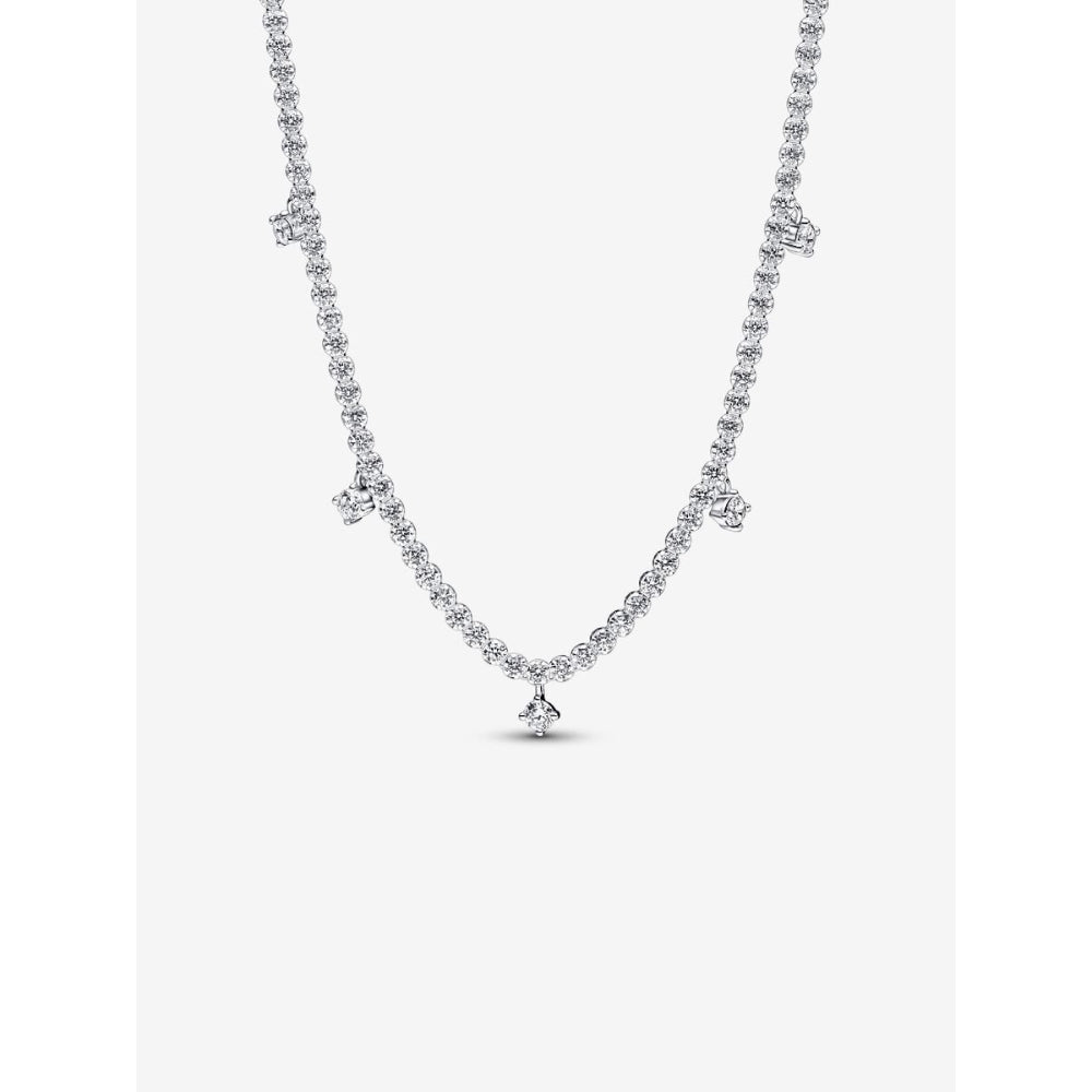 Pandora Silver Sparkling Drop Collier Necklace 1
