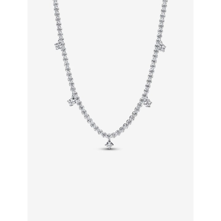 Pandora Silver Sparkling Drop Collier Necklace 1