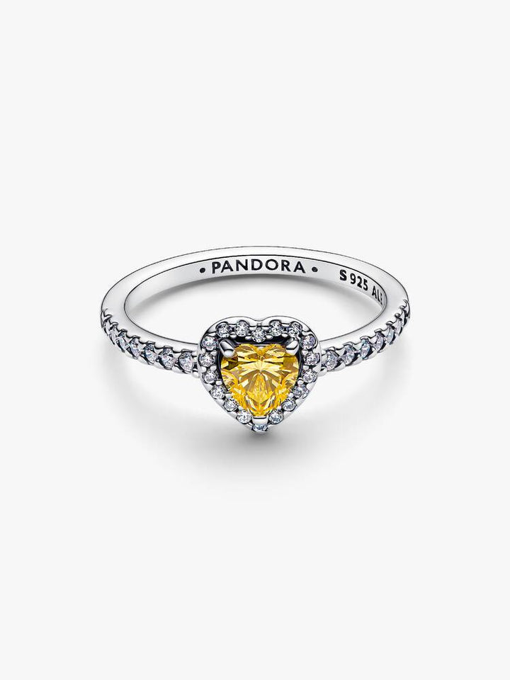 Pandora Silver Sparkling Elevated Heart Ring - MococoPandora198421C06-505700303231044Rings