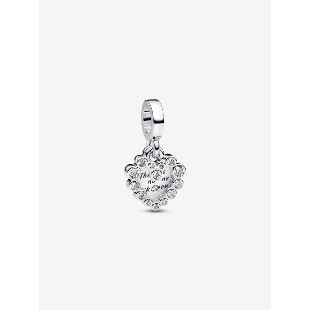 Pandora Silver Sparkling Heart Double Dangle Charm - MococoPandora793765C015700303185804Charms