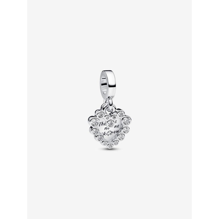 Pandora Silver Sparkling Heart Double Dangle Charm - MococoPandora793765C015700303185804Charms