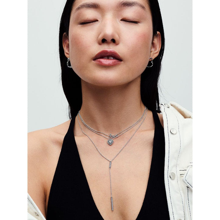 Pandora Silver Sparkling Heart Halo Pendant Necklace - MococoPandora393099C01-455700303092836Necklace