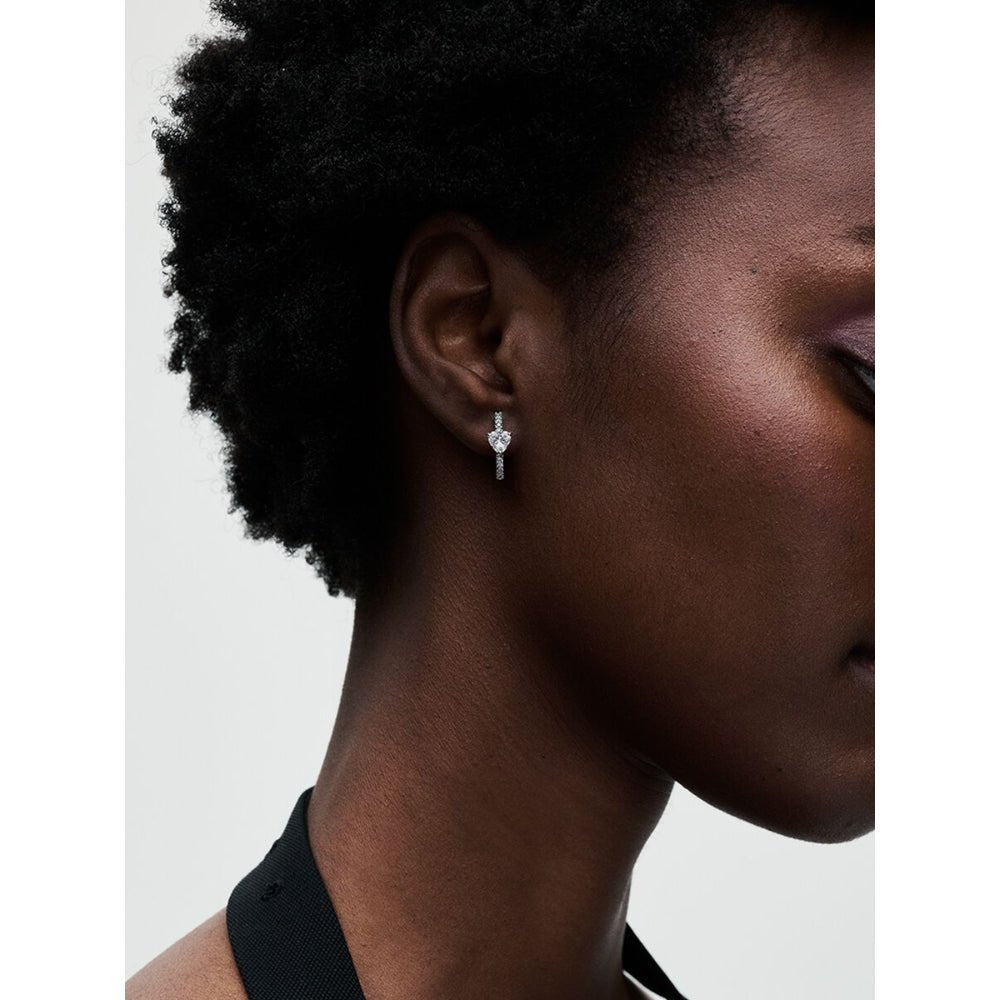 Pandora Silver Sparkling Heart Hoop Earrings - MococoPandora293101C015700303094007Earrings