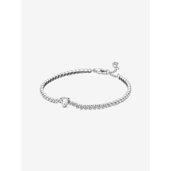 Pandora Silver Sparkling Heart Tennis Bracelet – Mococo