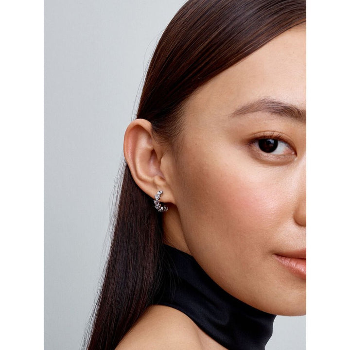 Pandora Silver Sparkling Hearts Open Hoop Earrings - MococoPandora293657C015700303167572Earrings