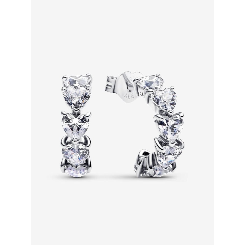 Pandora Silver Sparkling Hearts Open Hoop Earrings - MococoPandora293657C015700303167572Earrings
