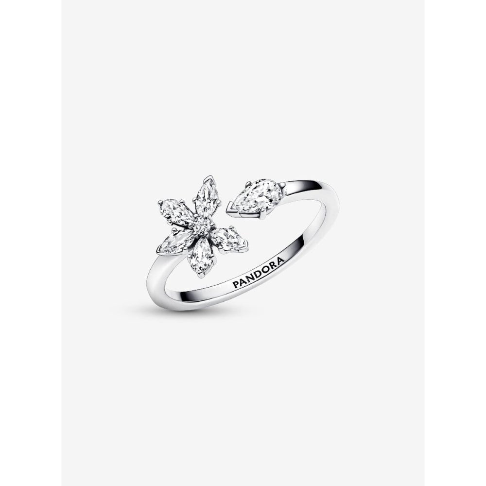 Pandora Silver Sparkling Herbarium Cluster Open Ring - MococoPandora192611C01-485700303040653Rings