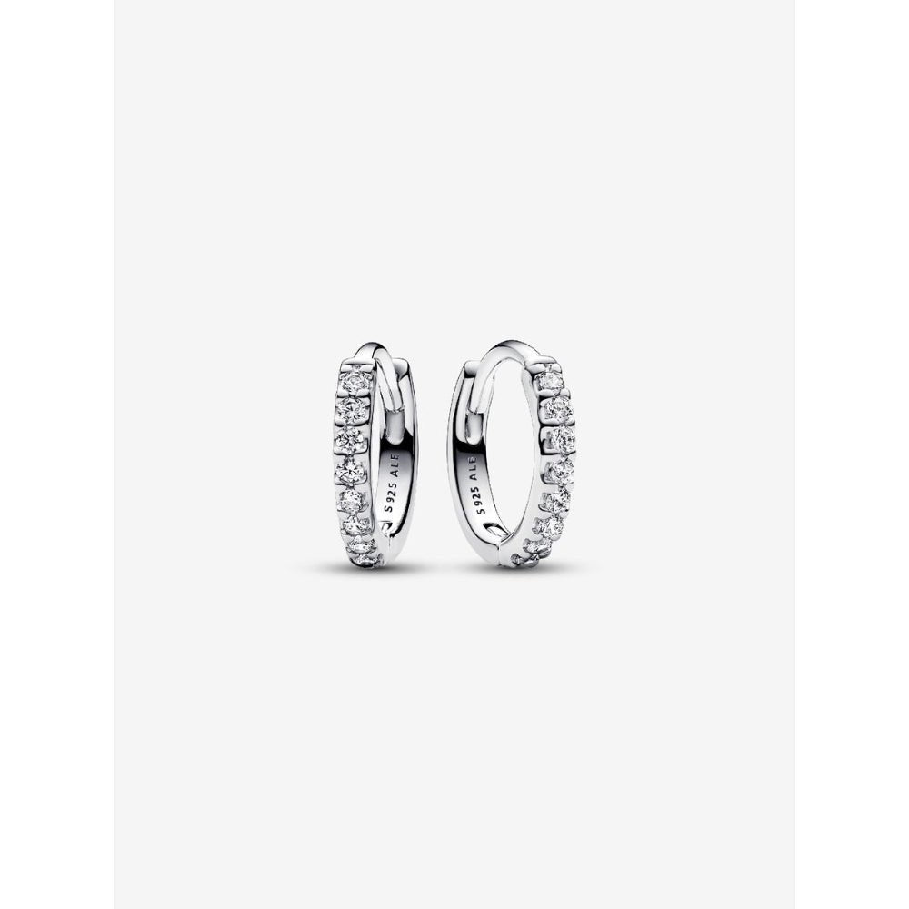 Pandora Silver Sparkling Huggie Hoop Earrings - MococoPandora293015C015700303080543Earrings