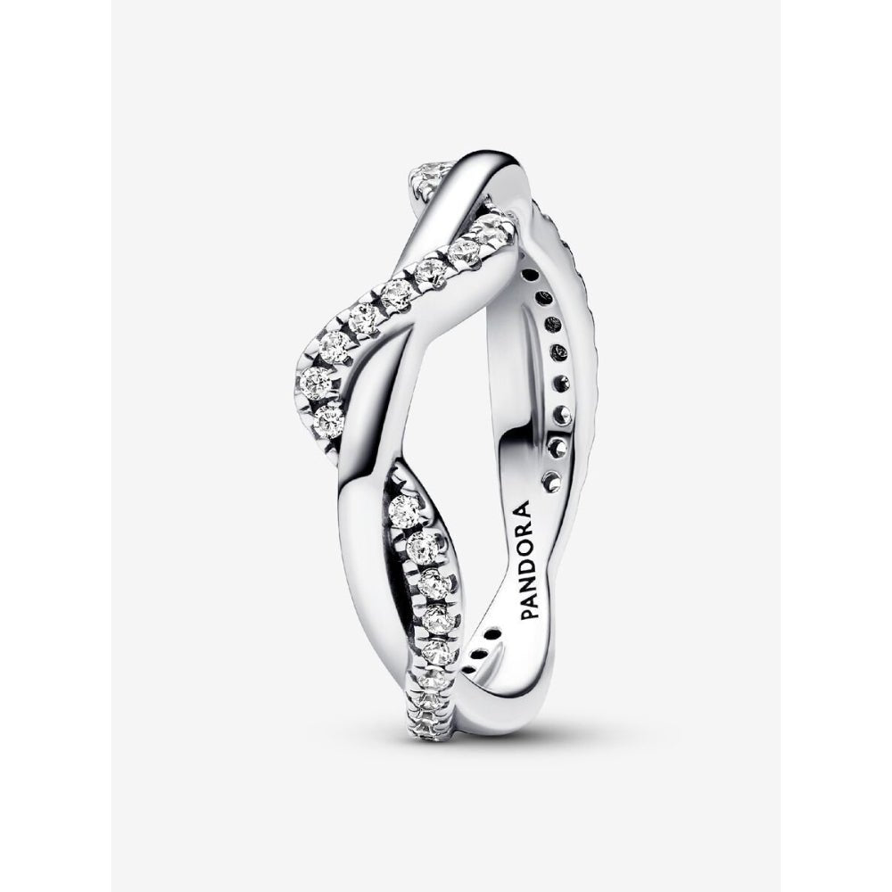 Pandora Silver Sparkling Intertwined Wave Ring - MococoPandora193098C01-485700303093437Rings