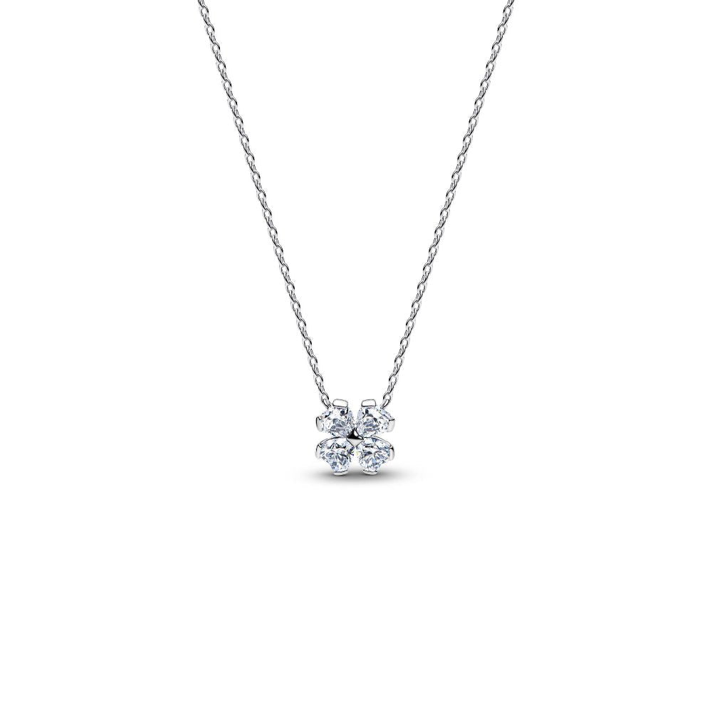 Pandora Silver Sparkling Lucky Clover Pendant Necklace - MococoPandora394502C01-455700303278216Necklaces