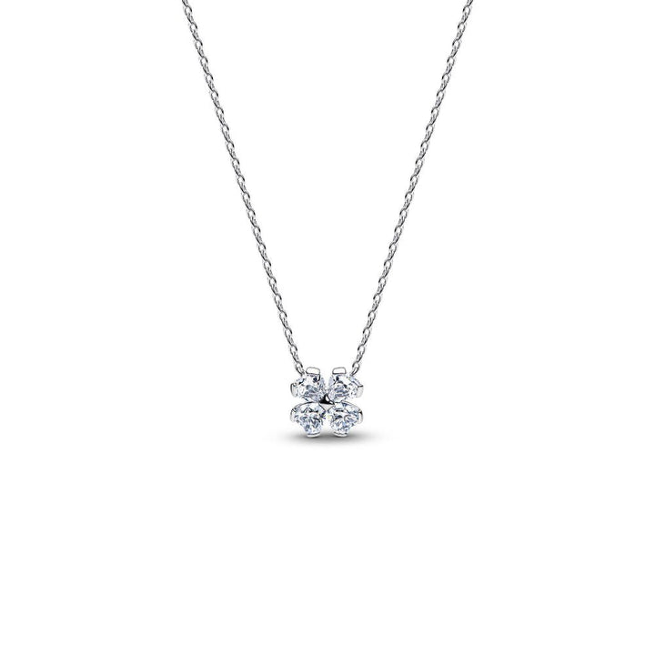 Pandora Silver Sparkling Lucky Clover Pendant Necklace - MococoPandora394502C01-455700303278216Necklaces