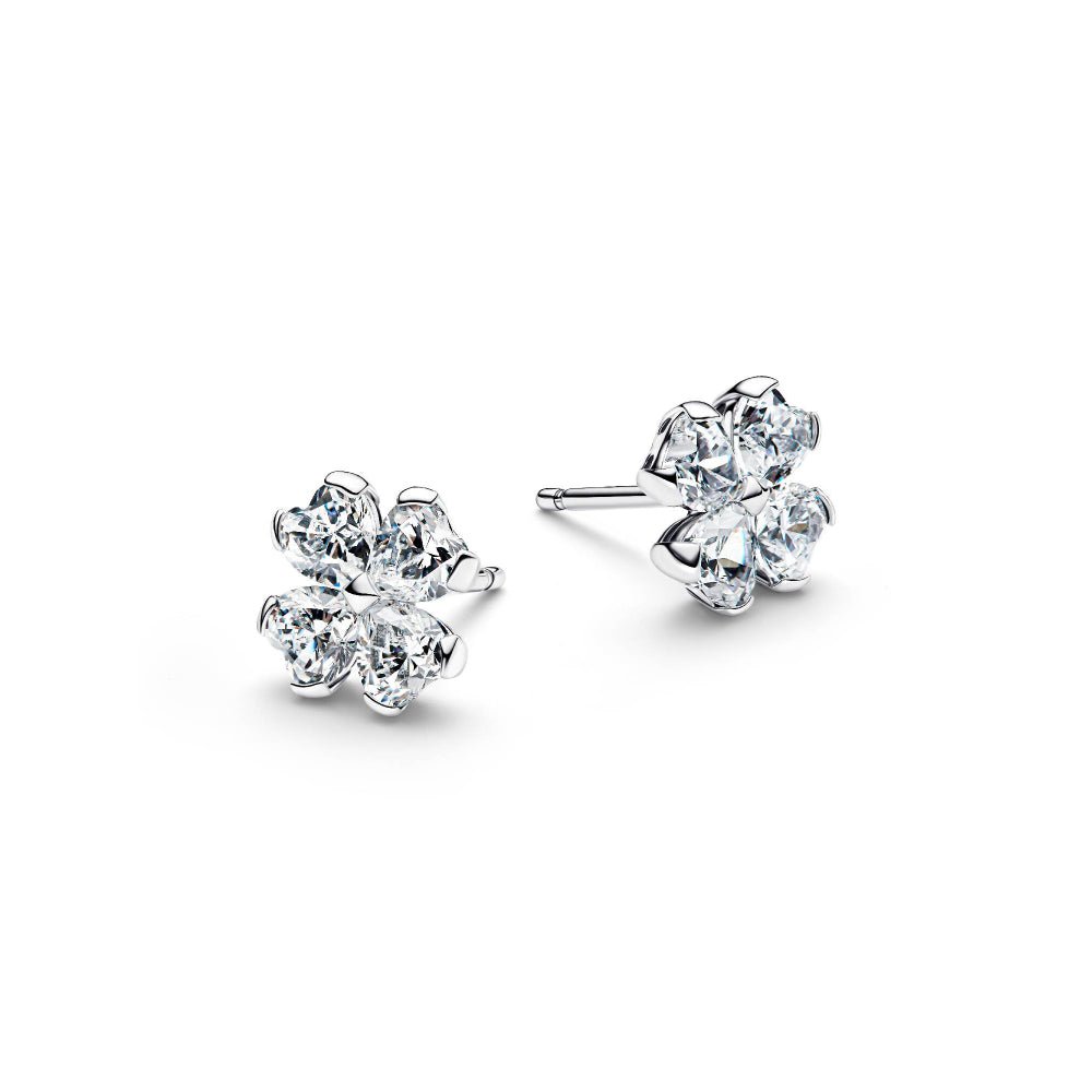 Pandora Silver Sparkling Lucky Clover Stud Earrings - MococoPandora294500C015700303279893Earrings