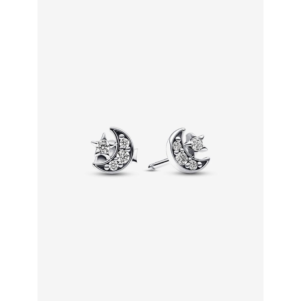 Pandora Silver Sparkling Moon & Star Stud Earrings - MococoPandora292990C015700303080475Earrings