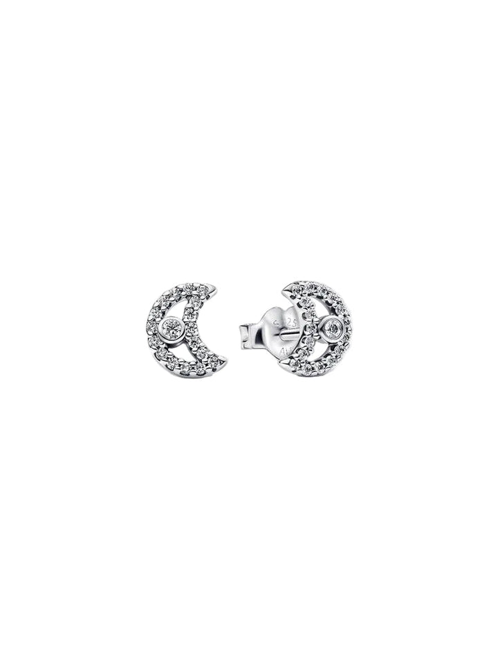 Pandora Silver Sparkling Moon Stud Earrings - MococoPandora294257C015700303232096Earrings