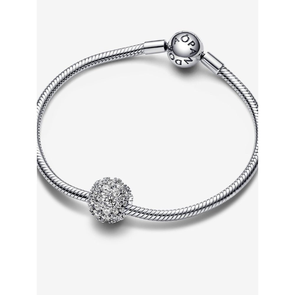 Pandora Silver Sparkling Pave Round Charm - MococoPandora792630C015700303039855Charms