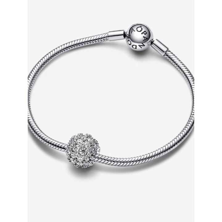 Pandora Silver Sparkling Pave Round Charm - MococoPandora792630C015700303039855Charms