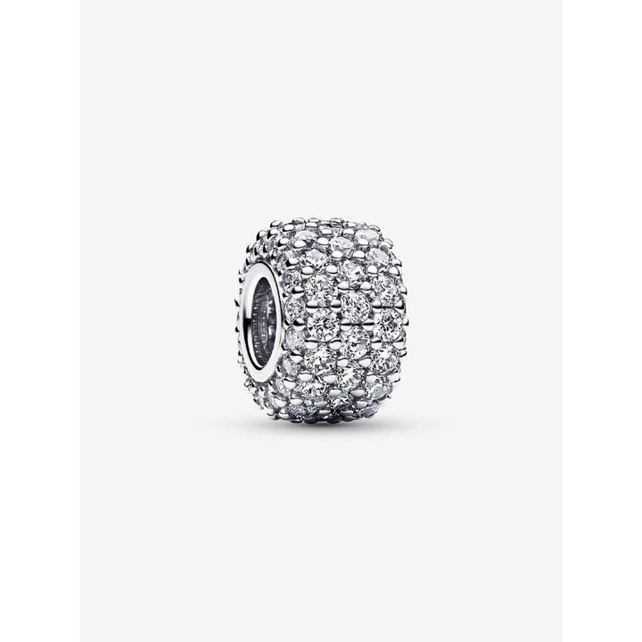Pandora Silver Sparkling Pave Triple - Row Charm - MococoPandora792820C015700303078779Charms