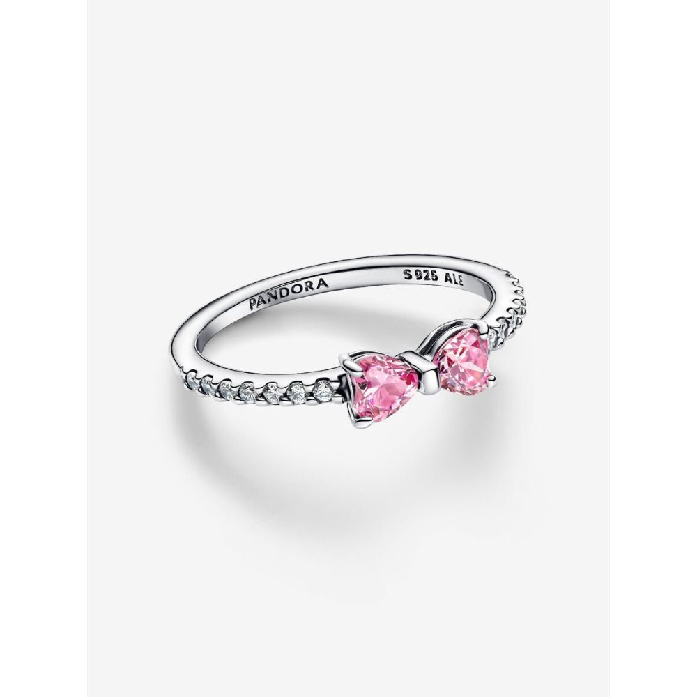 Pandora Silver Sparkling Pink Bow Ring - MococoPandora193510C01-485700303148564Rings