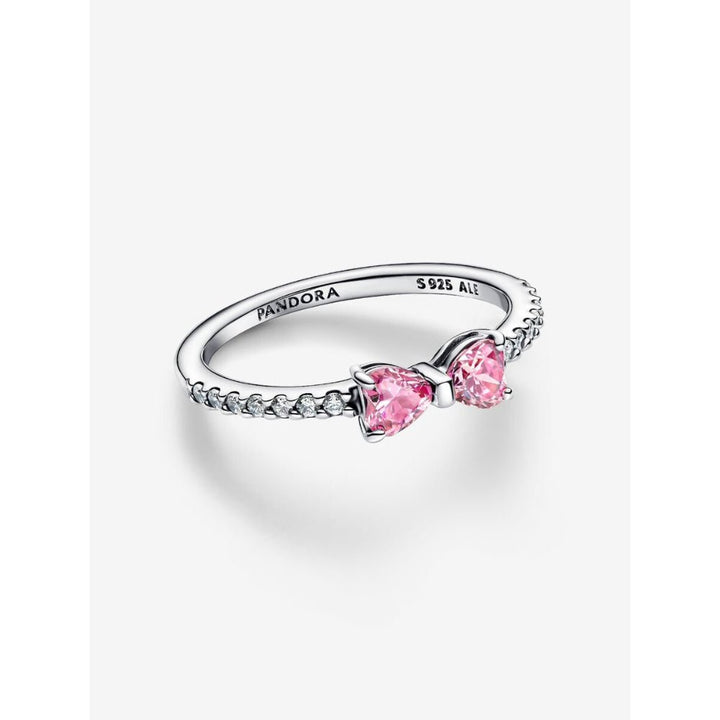 Pandora Silver Sparkling Pink Bow Ring - MococoPandora193510C01-485700303148564Rings