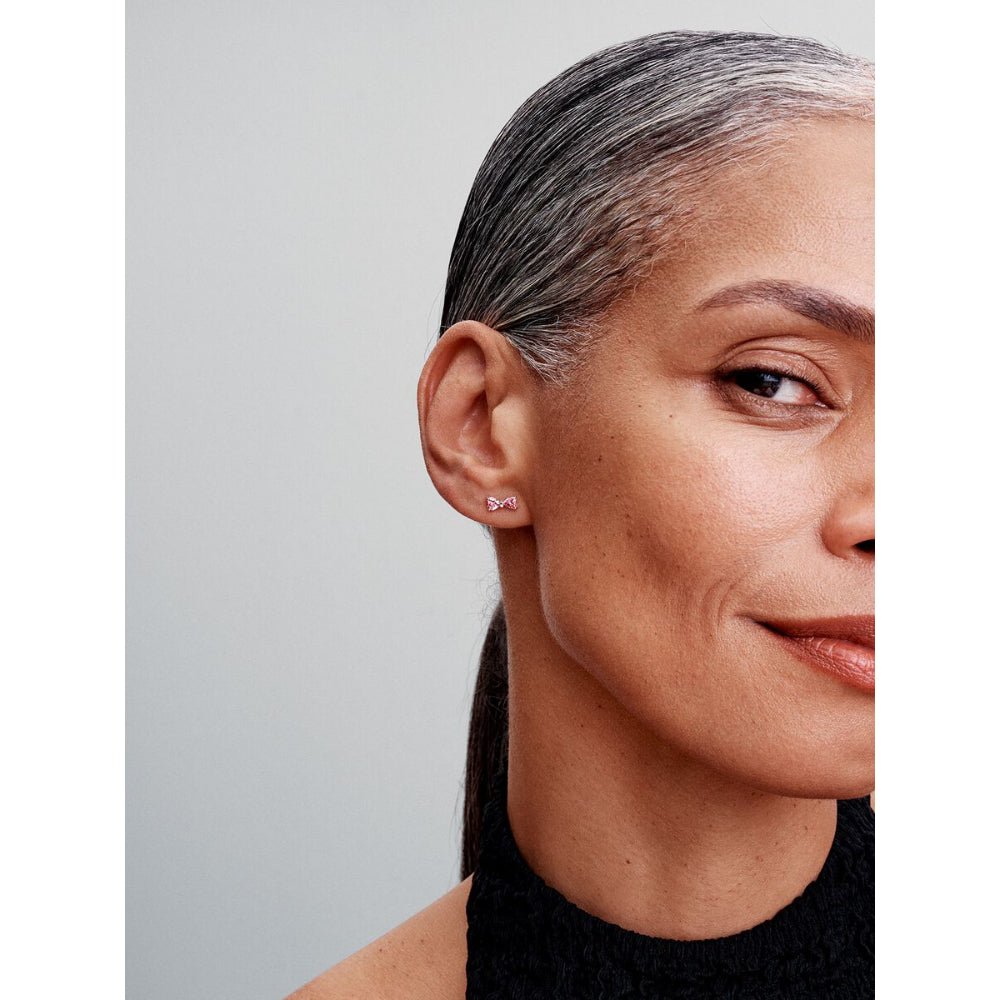 Pandora Silver Sparkling Pink Bow Stud Earrings - MococoPandora293505C015700303149653Earrings