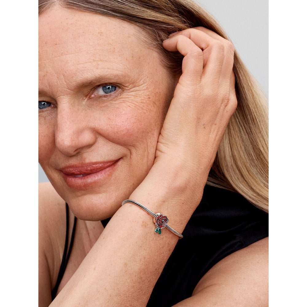 Pandora Silver Sparkling Rose In Bloom Charm - MococoPandora793201C025700303165479Charms