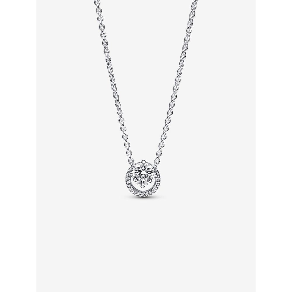 Pandora Silver Sparkling Round Halo Pendant Collier Necklace - MococoPandora391174C01-455700303110806Necklace