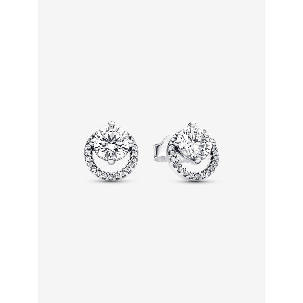 Pandora Silver Sparkling Round Halo Stud Earrings - MococoPandora291248C015700303111780Earrings