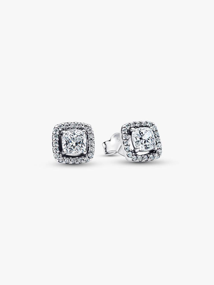 Pandora Silver Square Halo Stud Earrings - MococoPandora293551C025700303232058Earrings