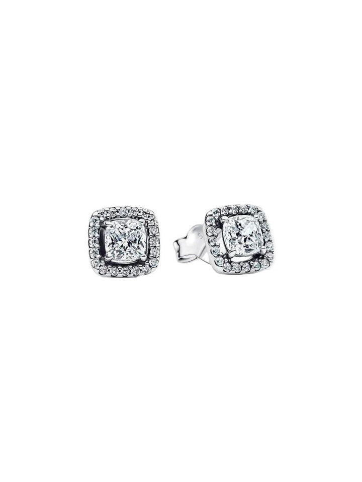 Pandora Silver Square Halo Stud Earrings - MococoPandora293551C025700303232058Earrings