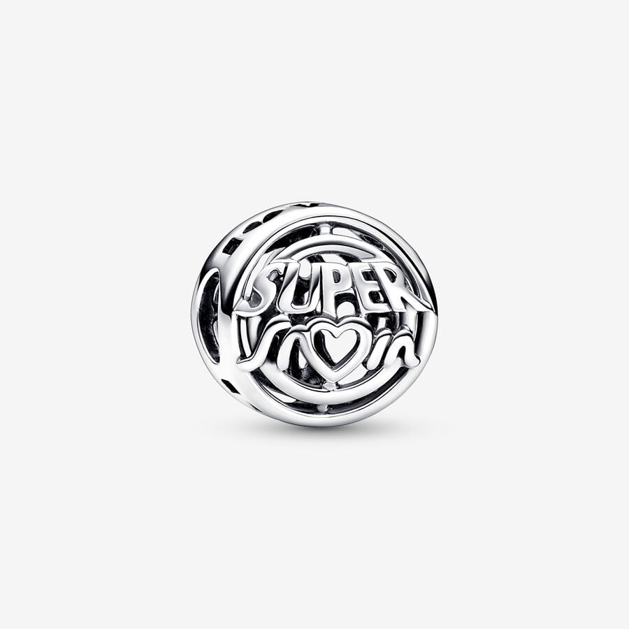 Pandora Silver Super Mum Hero Openwork Charm - MococoPandora792644C005700303039909Charms and Links