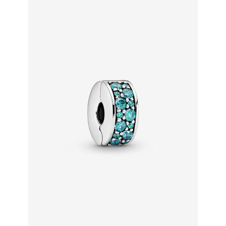Pandora Silver Teal Pave Clip Charm - MococoPandora791817MCZ5700302438291Charms
